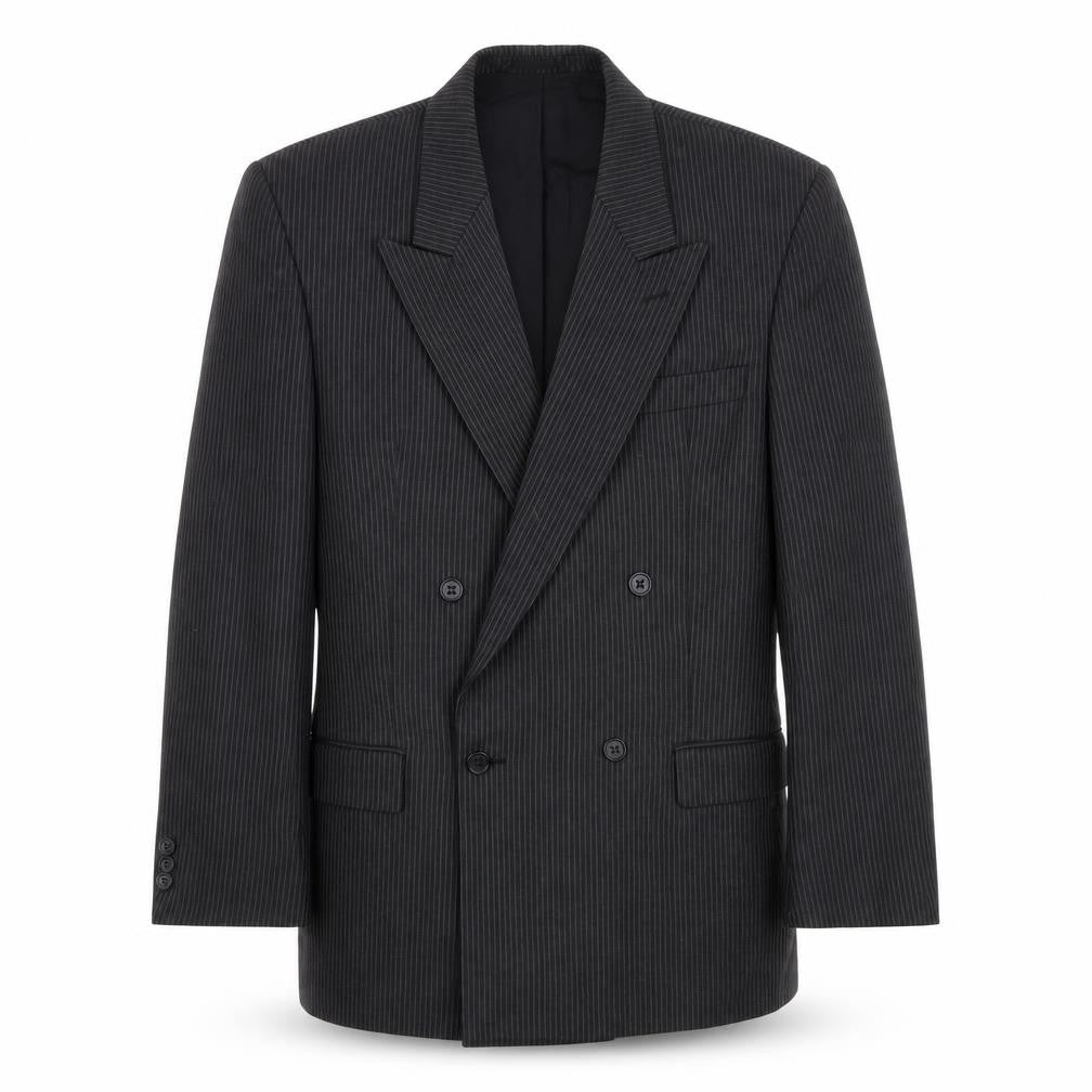 Skopes Mens Grey Striped Polyester Jacket Suit Jacket Size 38