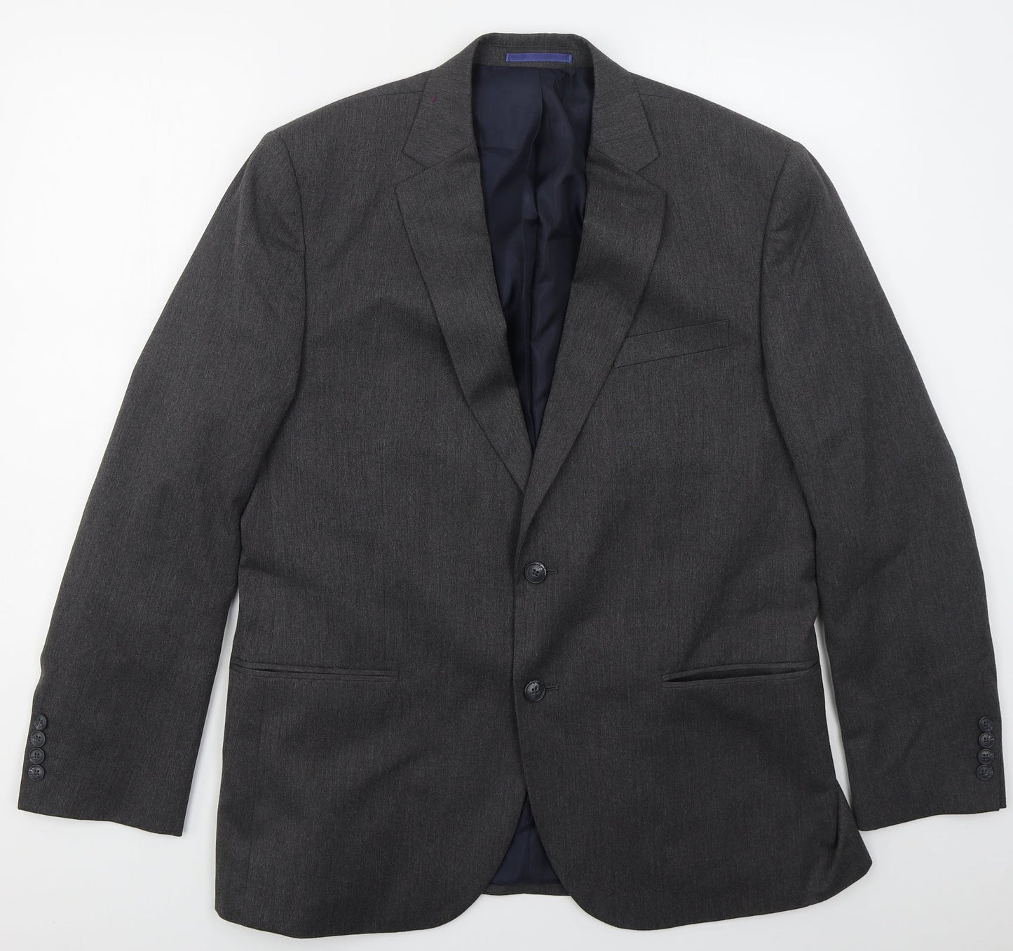 Marks and Spencer Mens Grey  Polyester Jacket Suit Jacket Size 42