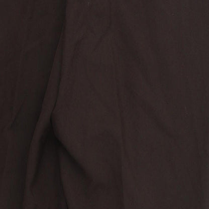 Preloved Classic Womens Brown  Polyester Trousers  Size 14 L27 in Regular - Label