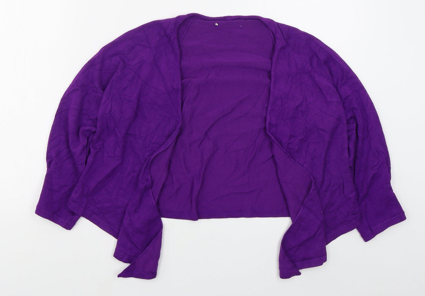 Preworn Womens Purple V-Neck  Viscose Cardigan Jumper Size M