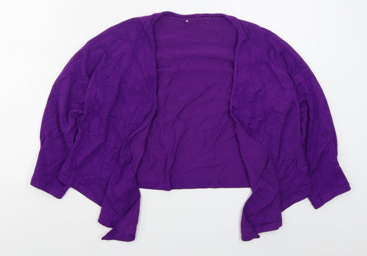 Preworn Womens Purple V-Neck  Viscose Cardigan Jumper Size M
