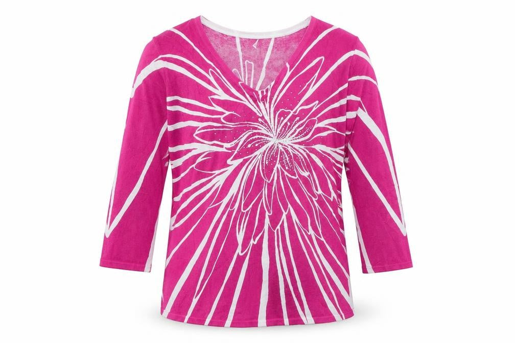 Casamia Womens Pink V-Neck Viscose Pullover Jumper Size S - v