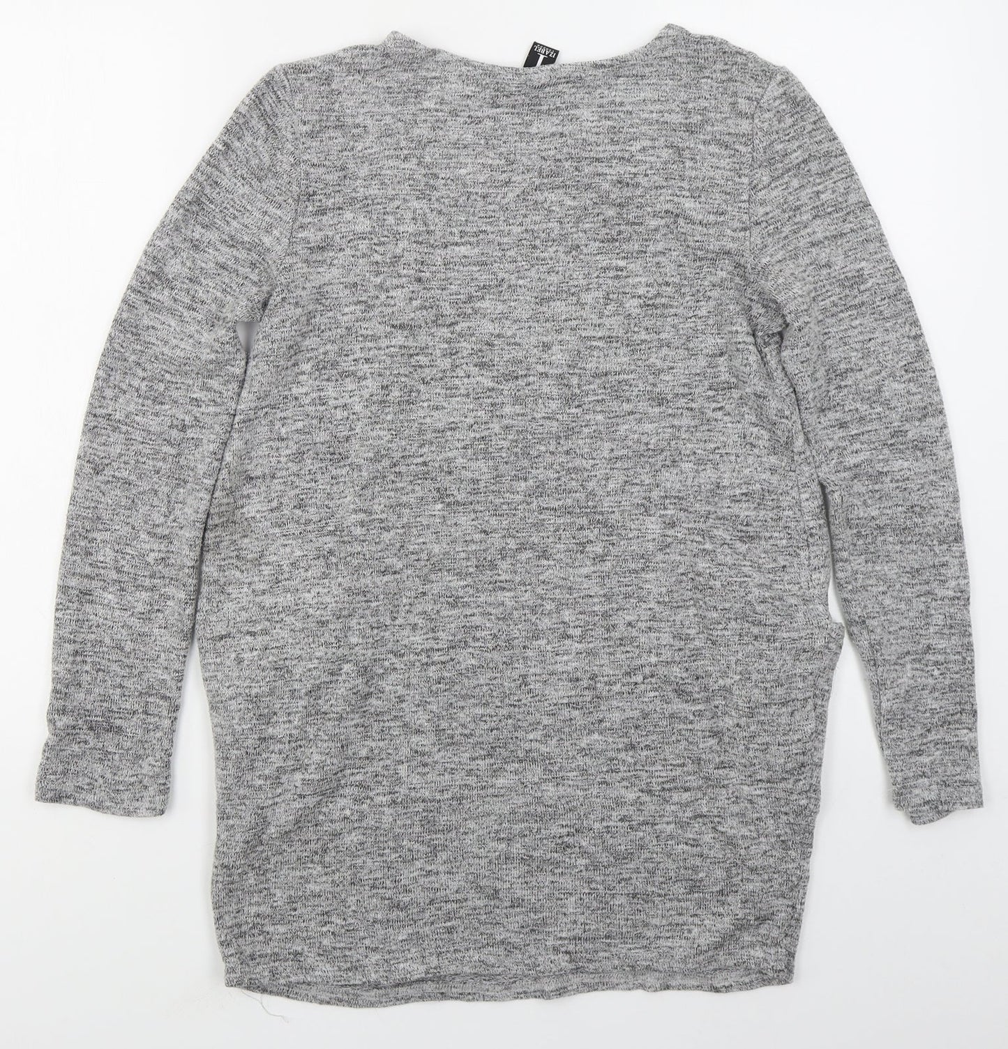 Izabel London Womens Grey Round Neck  Polyester Pullover Jumper Size 8