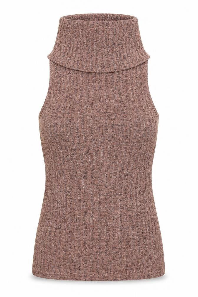Boohoo Womens Pink  Polyester Basic Tank Size 8 Roll Neck