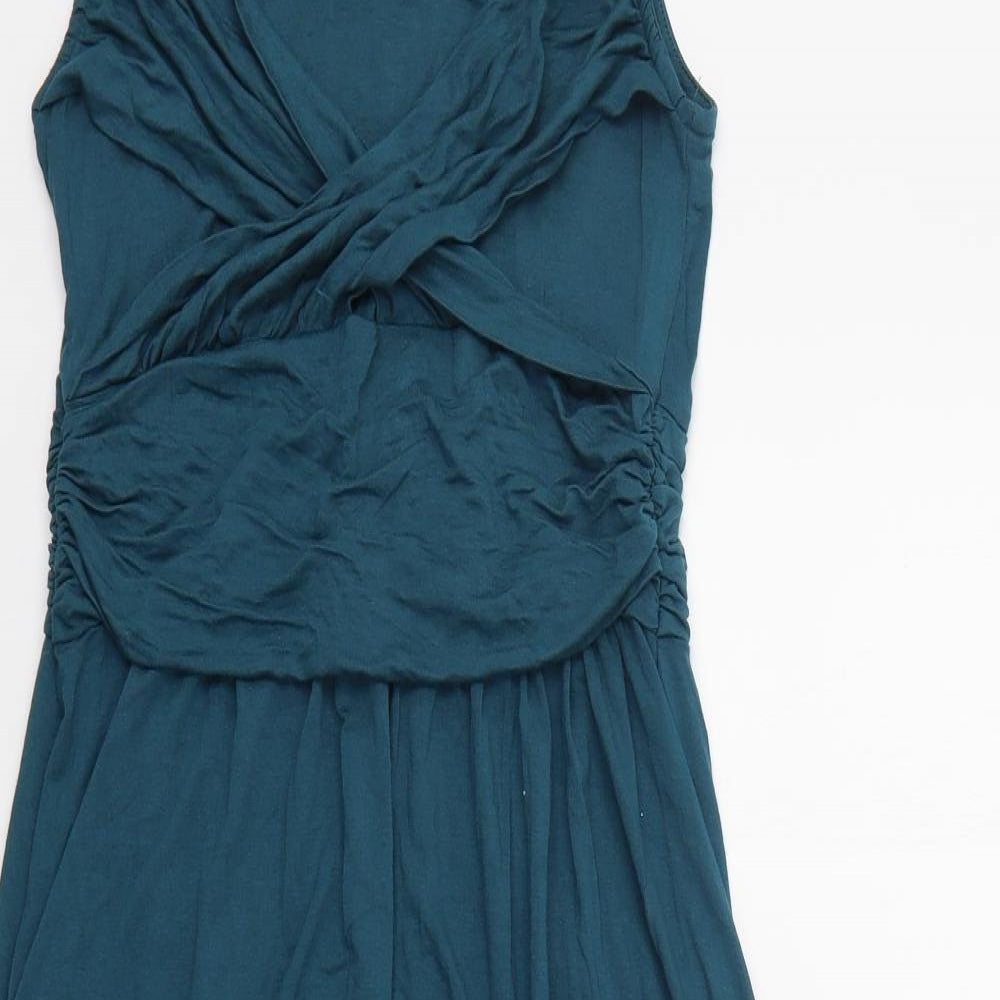 H&M Womens Blue  Viscose A-Line  Size S  Scoop Neck Pullover