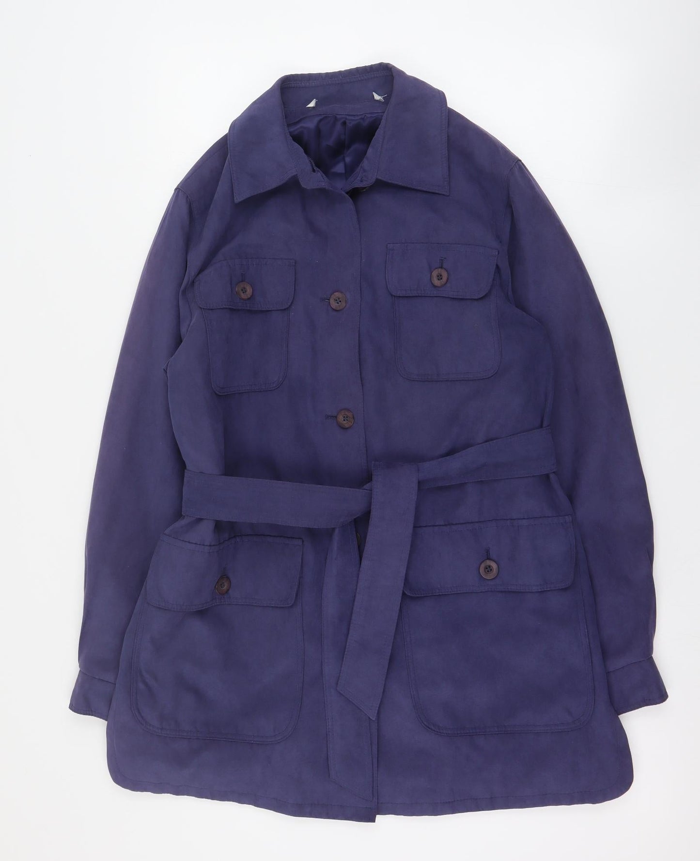 Marks and Spencer Womens Blue   Pea Coat Coat Size 10  Button