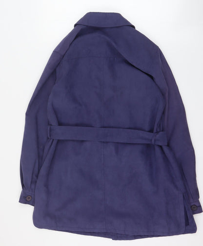 Marks & Spencer Womens Blue   Pea Coat Coat Size 10  Button