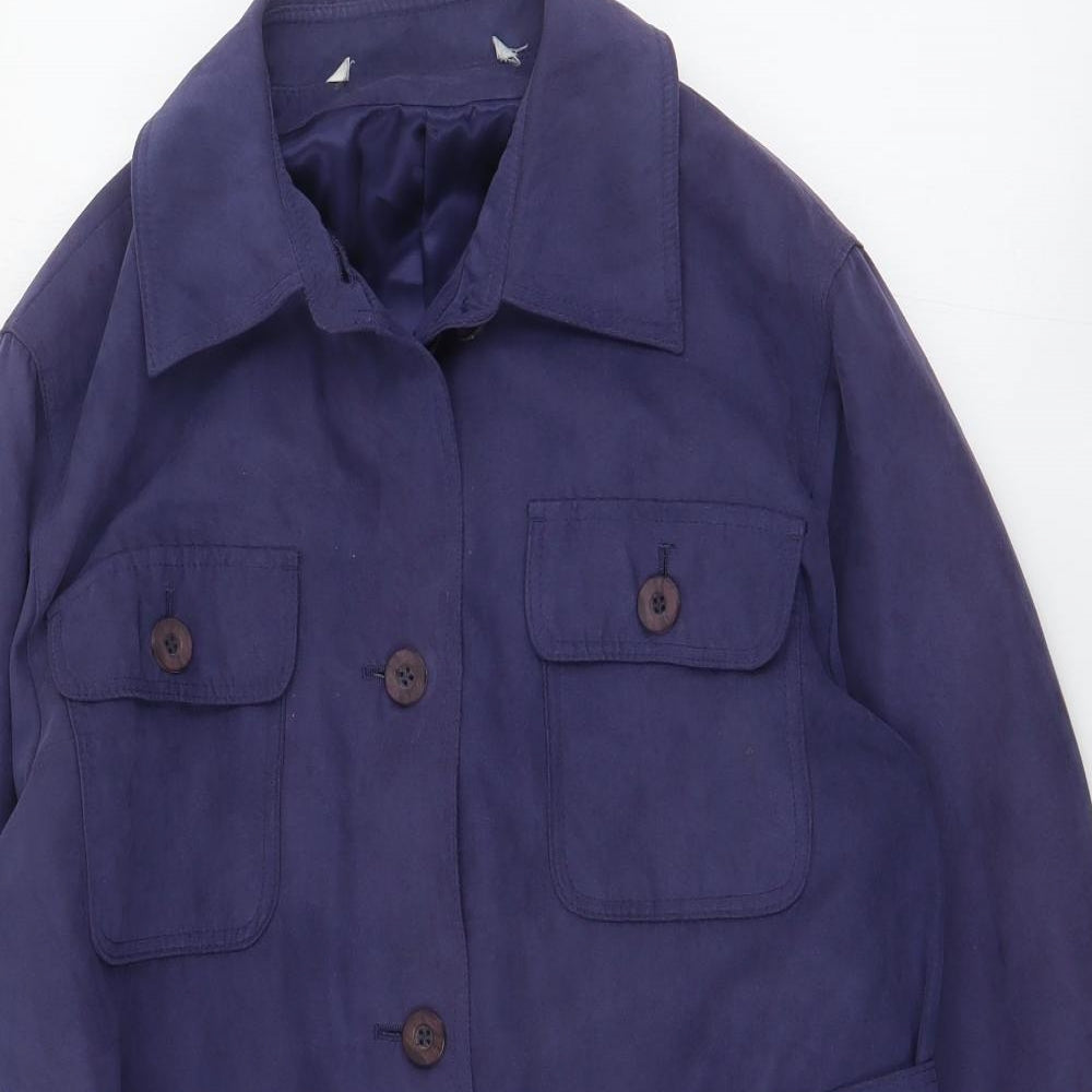 Marks and Spencer Womens Blue   Pea Coat Coat Size 10  Button