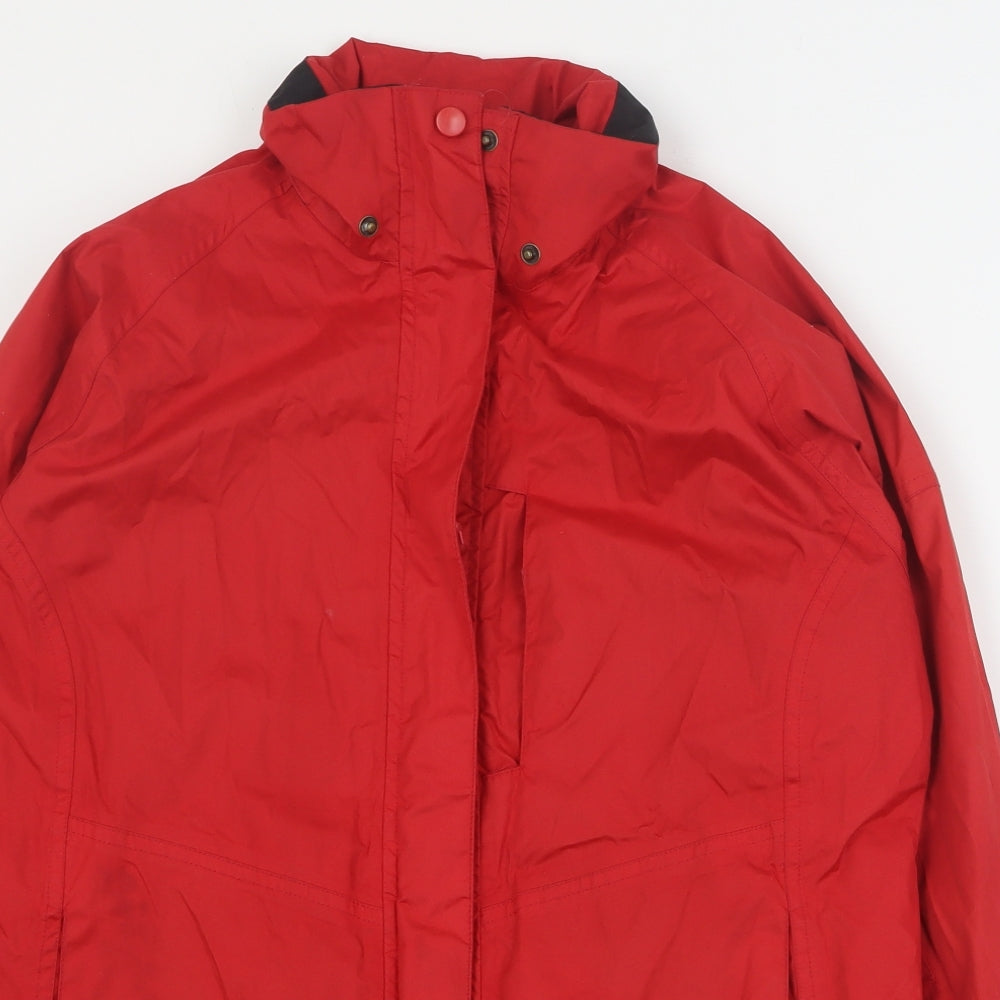 Crane Womens Red   Rain Coat Coat Size M  Zip - Unisex