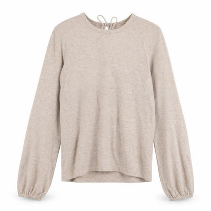 Next Womens Beige Round Neck  Cotton Pullover Jumper Size 8