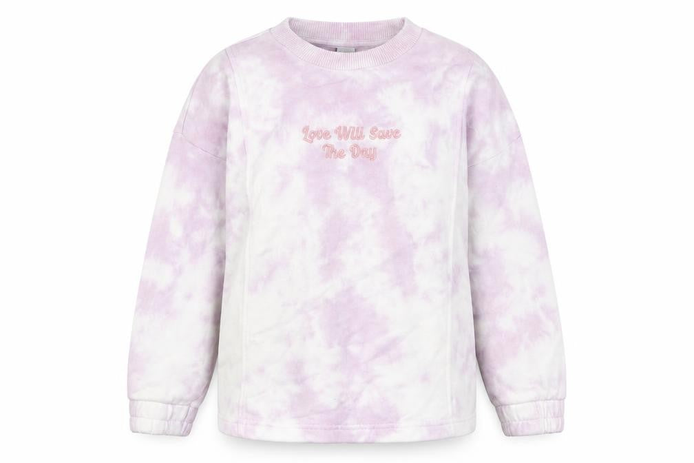 TU Girls Purple  Cotton Pullover Sweatshirt Size 7 Years  Pullover - Love will save the day