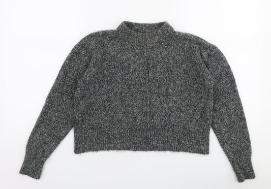 Atmosphere Womens Grey High Neck  Acrylic Pullover Jumper Size 8