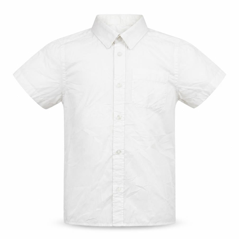 F&F Boys White  Polyester Basic Button-Up Size 9-10 Years Collared Button