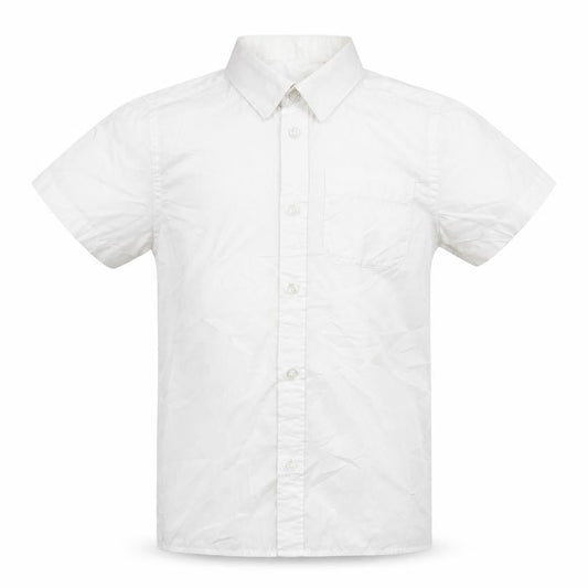 F&F Boys White  Polyester Basic Button-Up Size 9-10 Years Collared Button