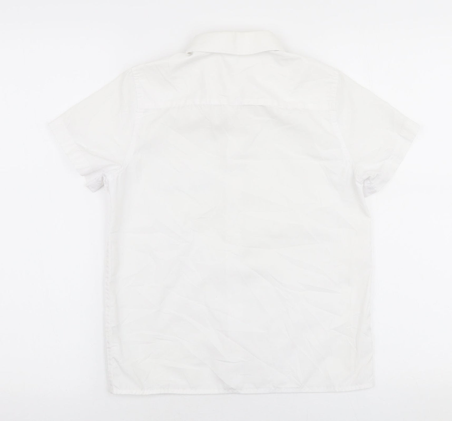 F&F Boys White  Polyester Basic Button-Up Size 9-10 Years Collared Button