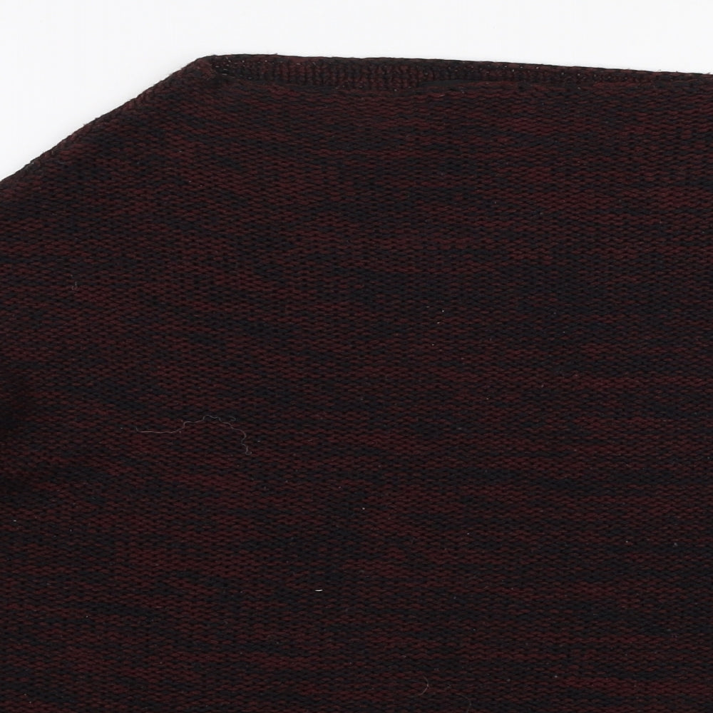 Atmosphere Womens Red Boat Neck  Acrylic Pullover Jumper Size 8
