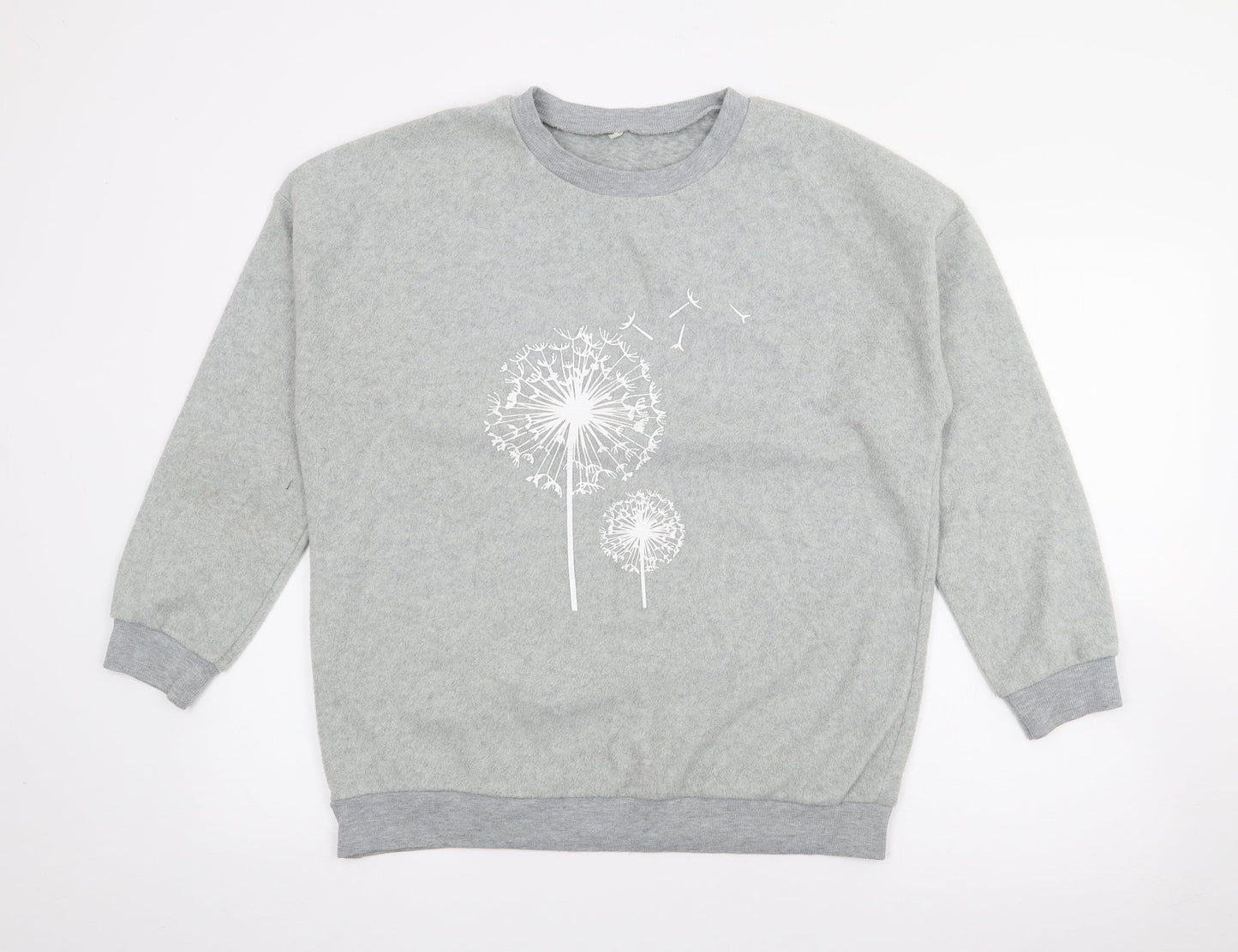 Preworn Womens Grey  Polyester Pullover Sweatshirt Size L   - Dandelion