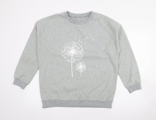 Preworn Womens Grey  Polyester Pullover Sweatshirt Size L   - Dandelion
