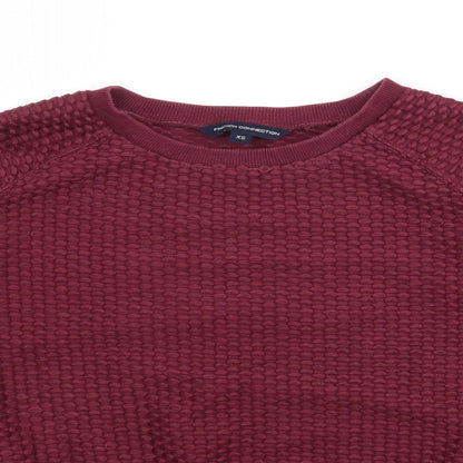 French Connection Womens Purple Crew Neck  Cotton Pullover Jumper Size XS