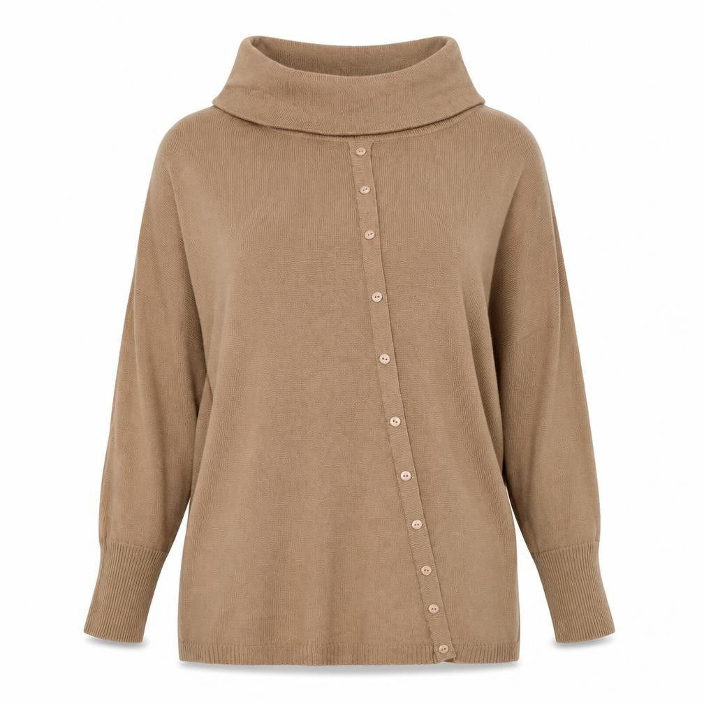 Preworn Womens Brown Roll Neck  Polyamide Pullover Jumper Size S