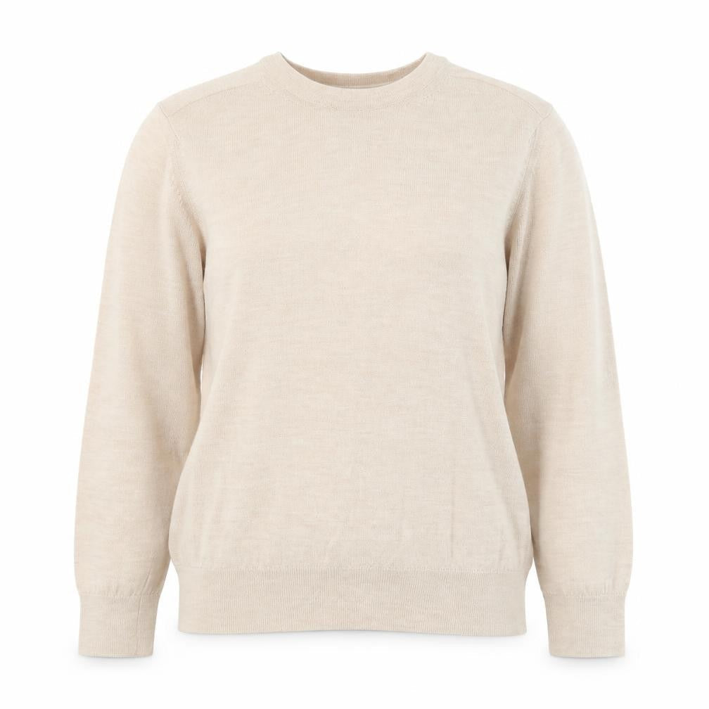 Marks & Spencer Womens Beige Round Neck  Polyester Pullover Jumper Size 12