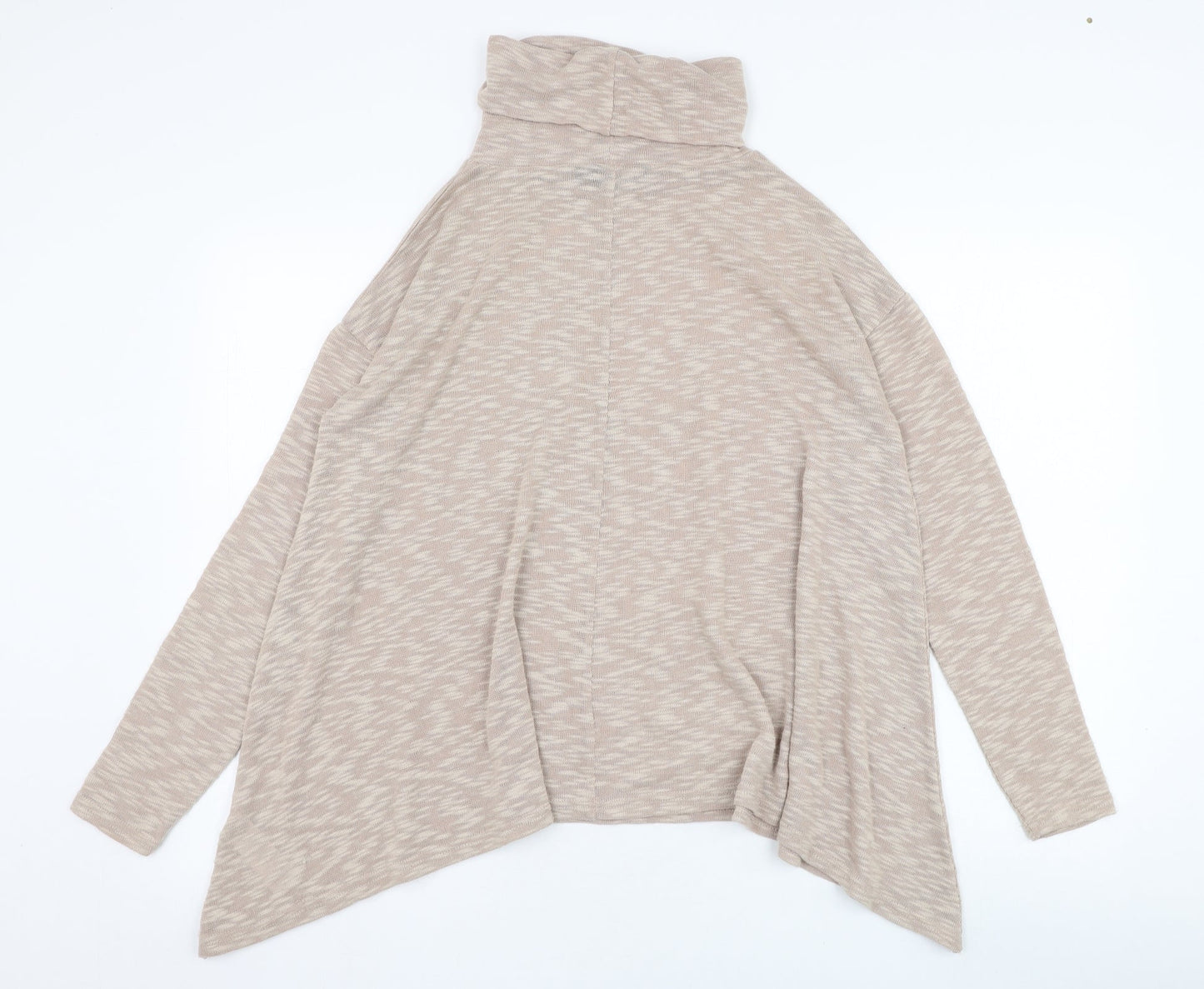 New Look Womens Beige Roll Neck  Polyester Pullover Jumper Size 12