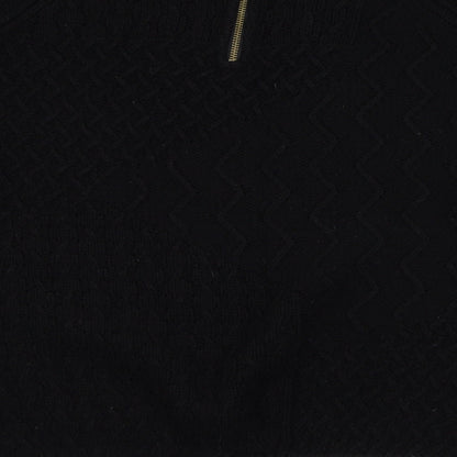 Next Womens Black Round Neck  Acrylic Pullover Jumper Size 18