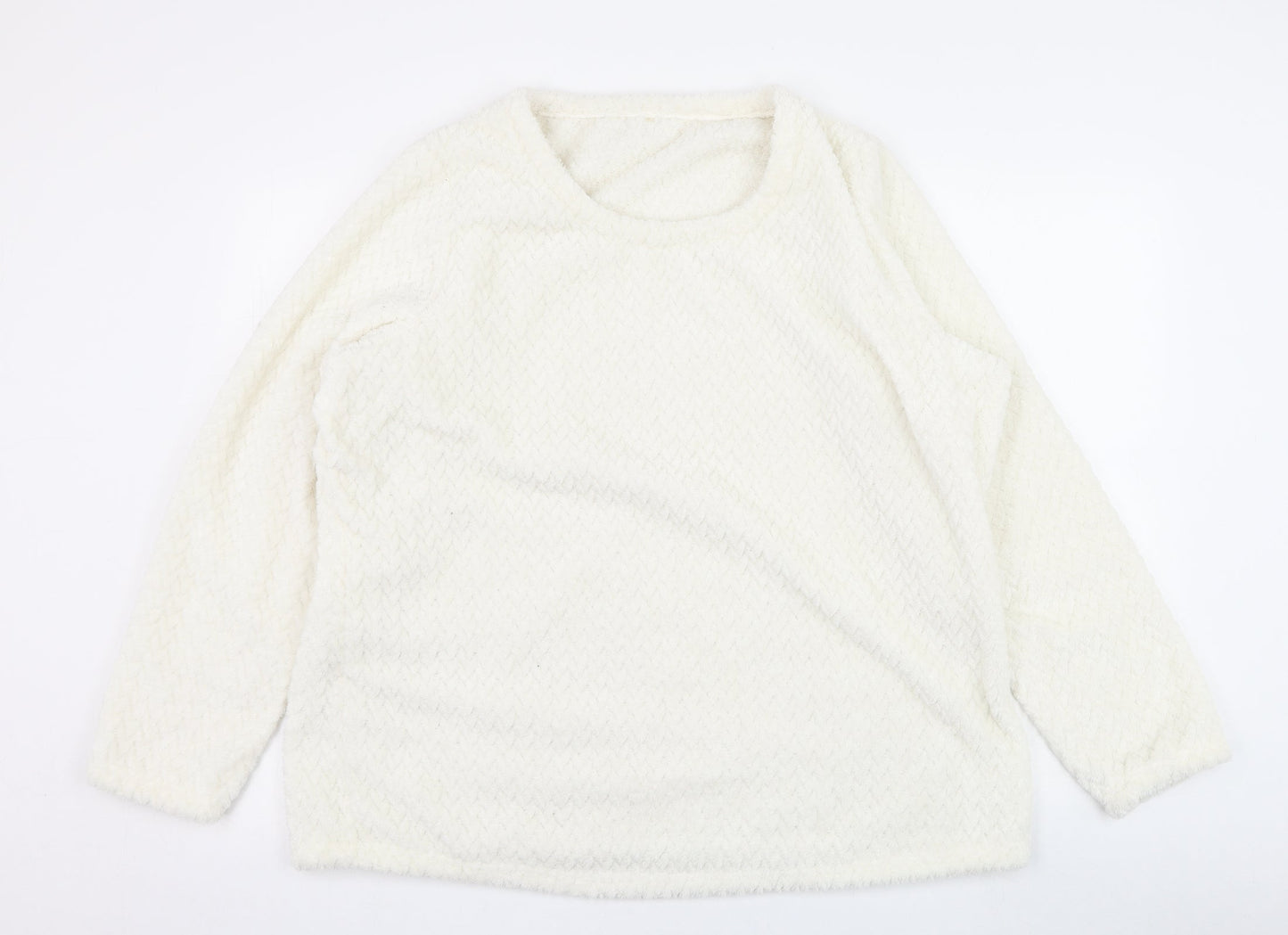 George Womens White  Polyester Pullover Sweatshirt Size 16  Pullover - Loungewear