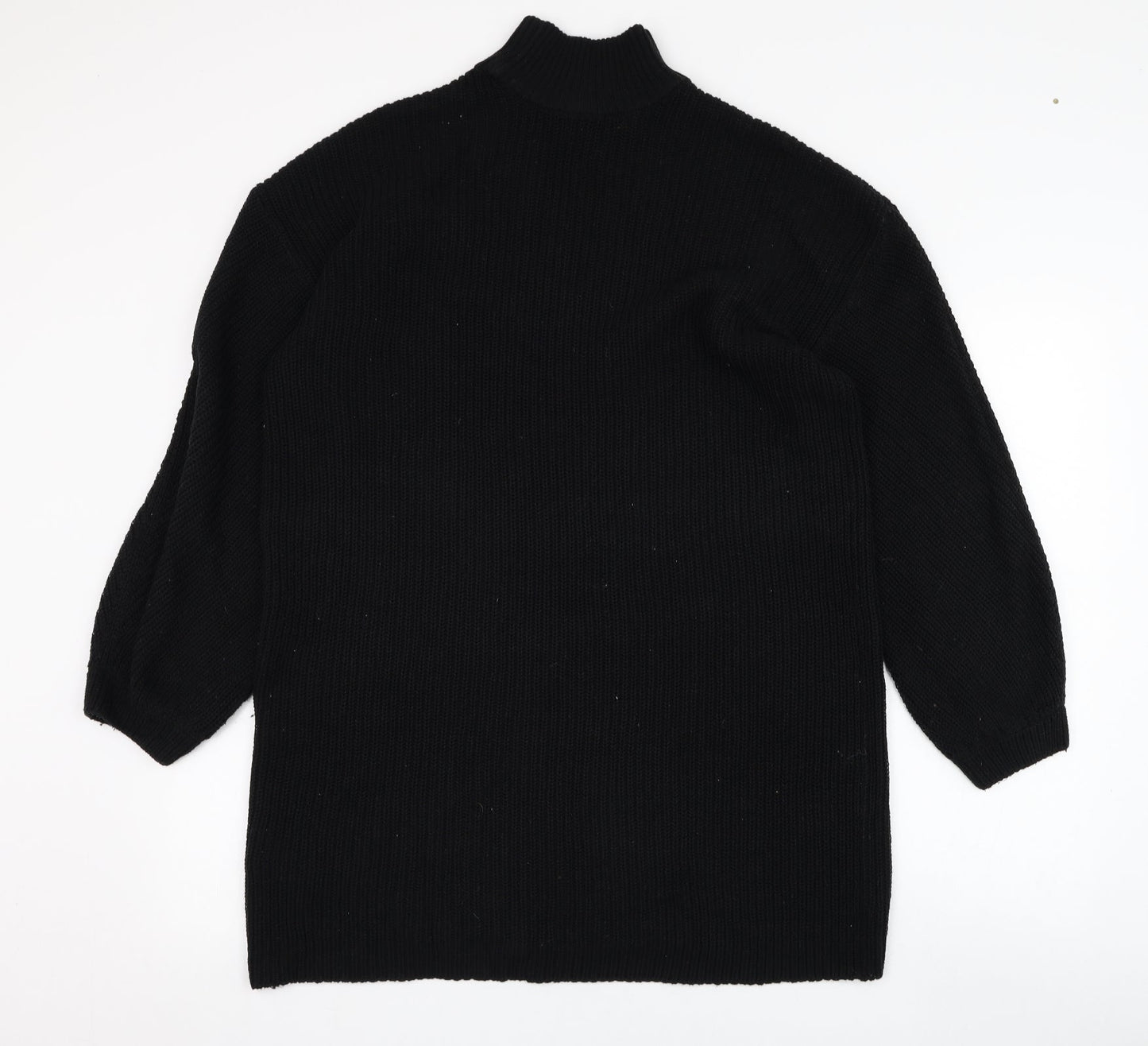 Noisy may Womens Black Round Neck  Acrylic Pullover Jumper Size L