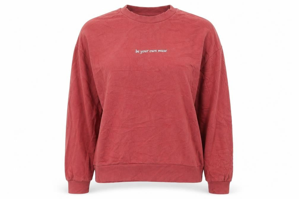 Bershka Womens Purple  Cotton Pullover Sweatshirt Size S  Pullover