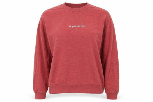 Bershka Womens Purple  Cotton Pullover Sweatshirt Size S  Pullover