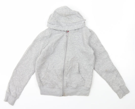 Feva Diva  Boys Grey  Polyester Full Zip Hoodie Size 7-8 Years  Zip