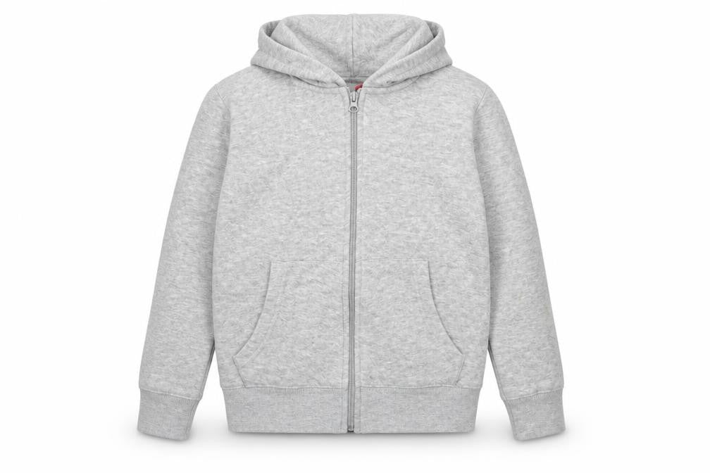 Feva Diva  Boys Grey  Polyester Full Zip Hoodie Size 7-8 Years  Zip