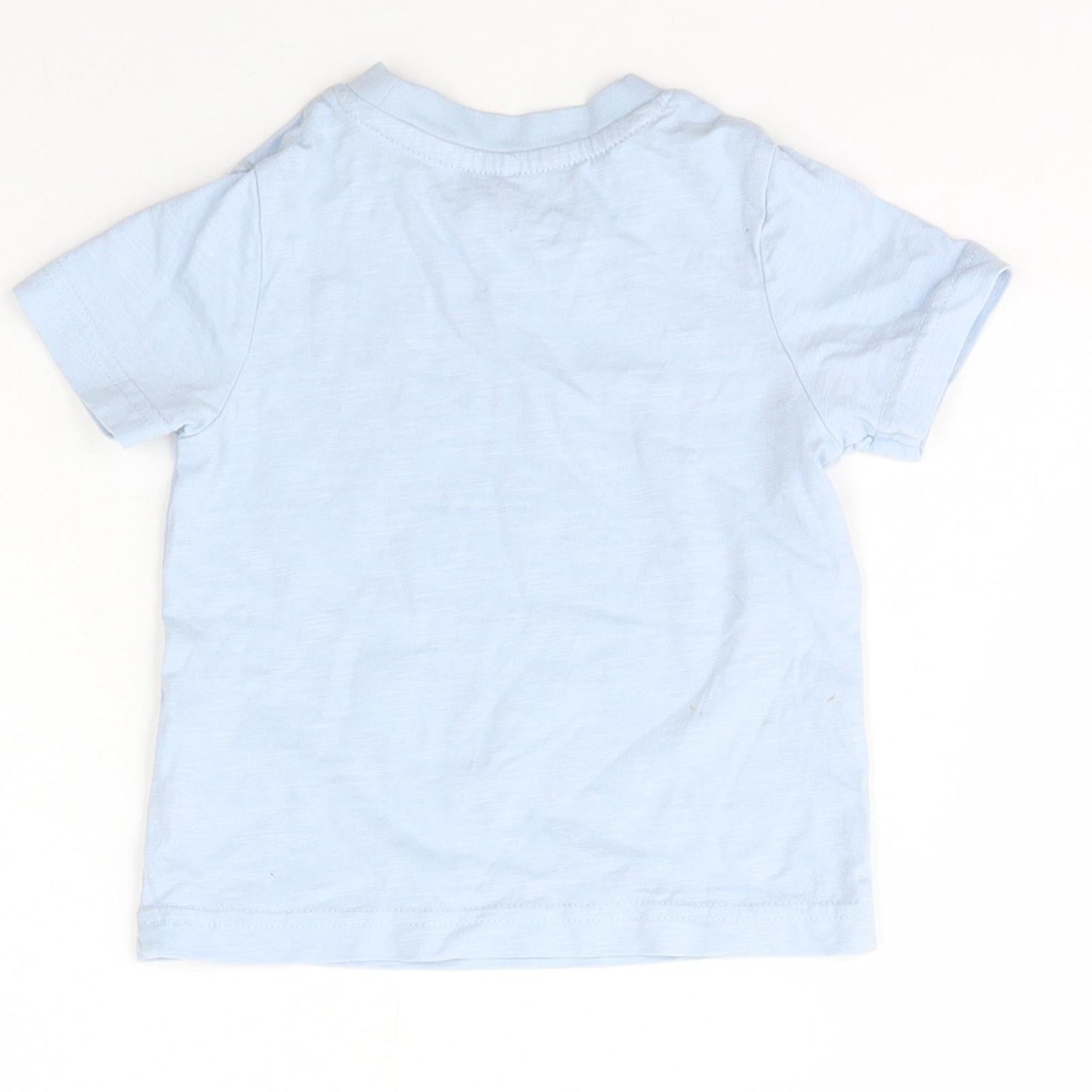 George Boys Blue  Cotton Basic T-Shirt Size 12 Months Crew Neck Pullover