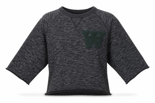 Wood Wood Womens Grey Crew Neck  Cotton Pullover Jumper Size XS