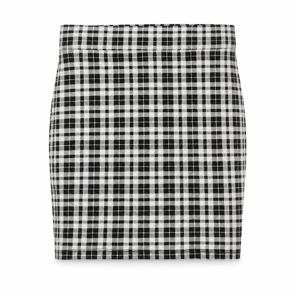 New Look Girls Black Plaid Cotton A-Line Skirt Size 10-11 Years  Regular