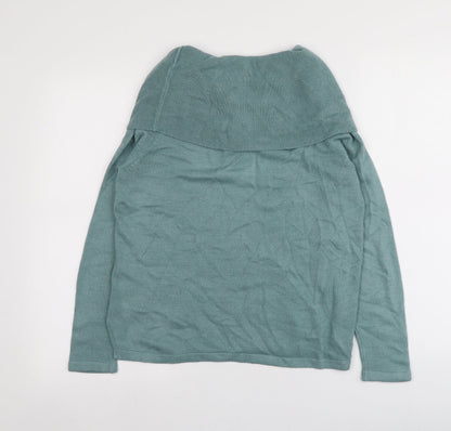Marks & Spencer Womens Blue Roll Neck  Acrylic Pullover Jumper Size 12