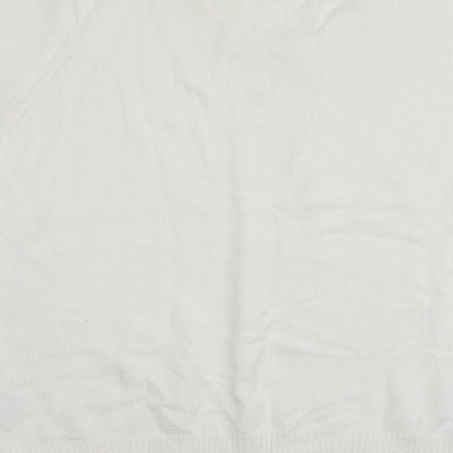 EWM Womens Ivory Round Neck  100% Cotton Pullover Jumper Size M