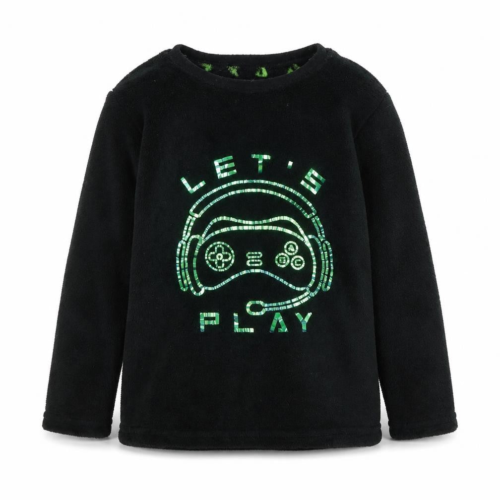 Primark Boys Black Geometric 100% Polyester Pullover Sweatshirt Size 7-8 Years