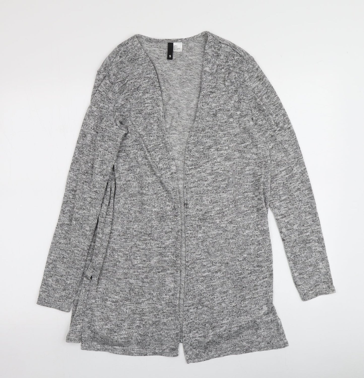 H&M Womens Grey V-Neck  Polyester Cardigan Jumper Size S