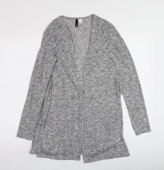 H&M Womens Grey V-Neck  Polyester Cardigan Jumper Size S
