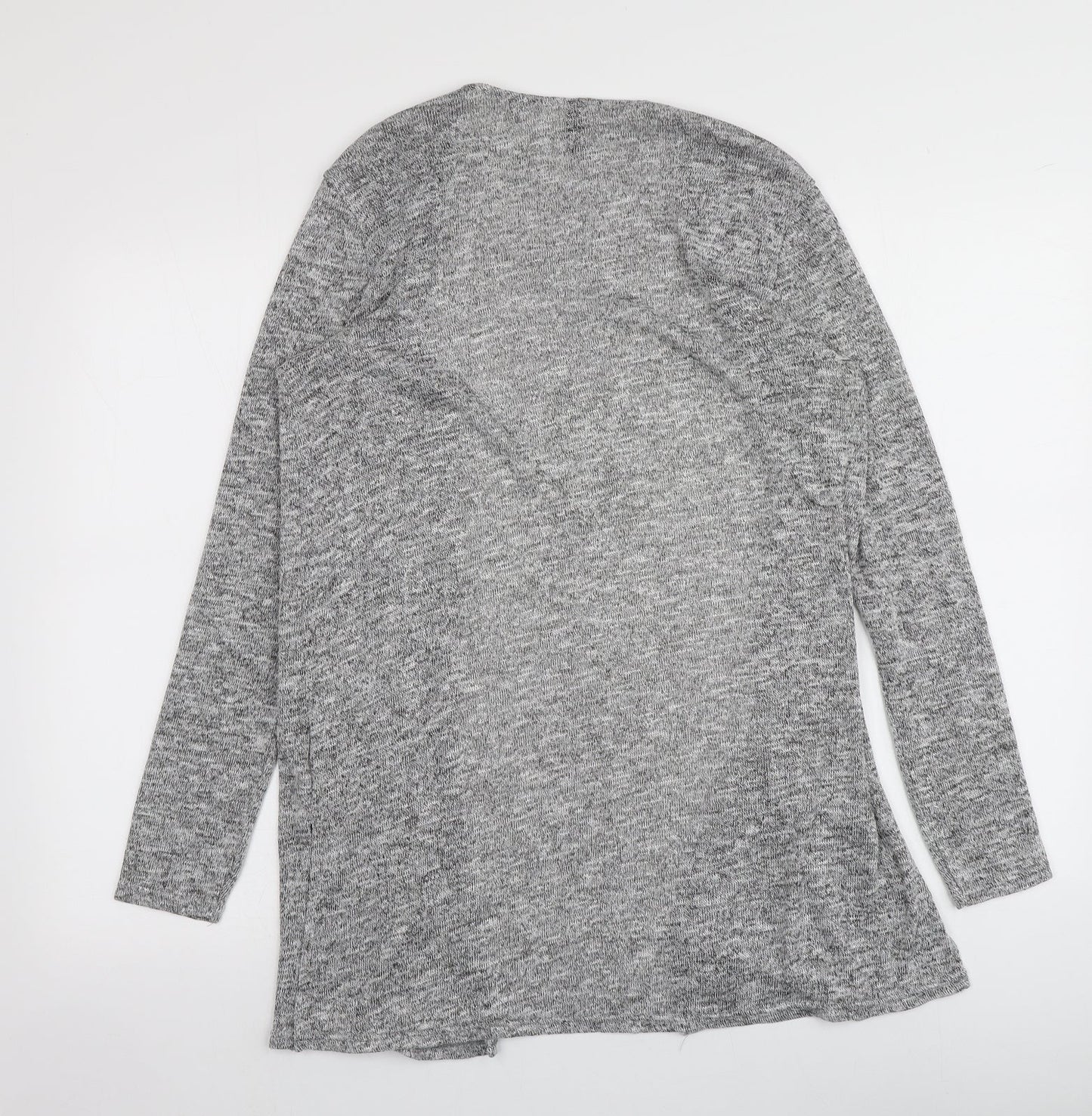 H&M Womens Grey V-Neck  Polyester Cardigan Jumper Size S