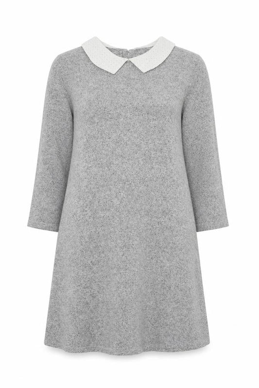 Tu Womens Grey  Viscose Jumper Dress  Size 8  Round Neck