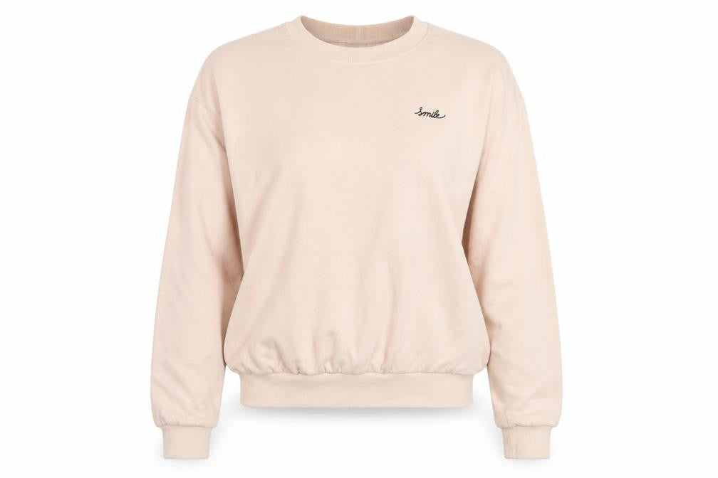 H&M Womens Pink  Cotton Pullover Sweatshirt Size S  Pullover - Smile