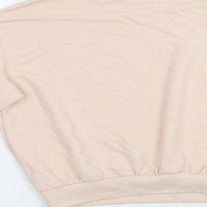H&M Womens Pink  Cotton Pullover Sweatshirt Size S  Pullover - Smile