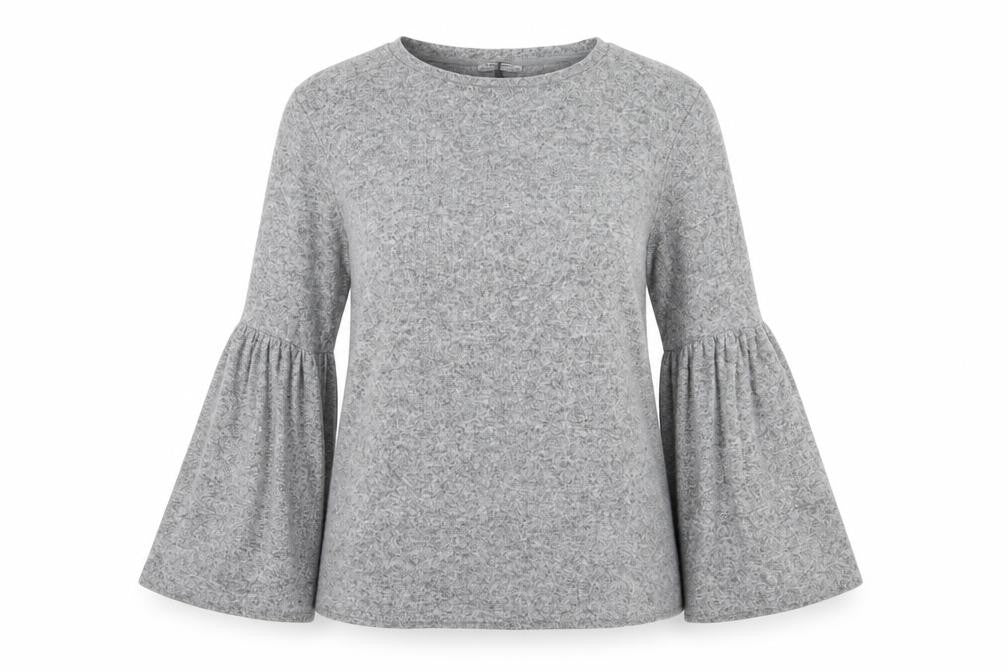 Zara Womens Grey  Viscose Pullover Sweatshirt Size L  Pullover
