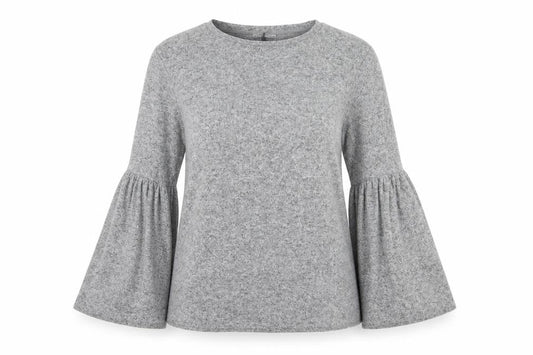 Zara Womens Grey  Viscose Pullover Sweatshirt Size L  Pullover