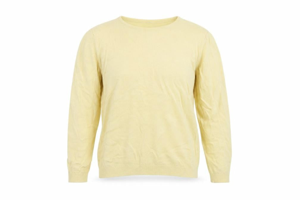 Marks & Spencer Womens Yellow Crew Neck  Acrylic Pullover Jumper Size M