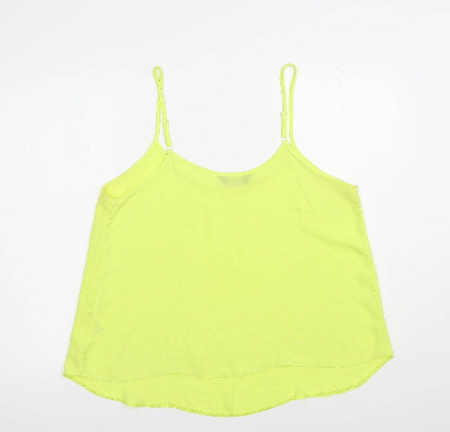 Dorothy Perkins Womens Yellow  Polyester Camisole Blouse Size 16 Round Neck