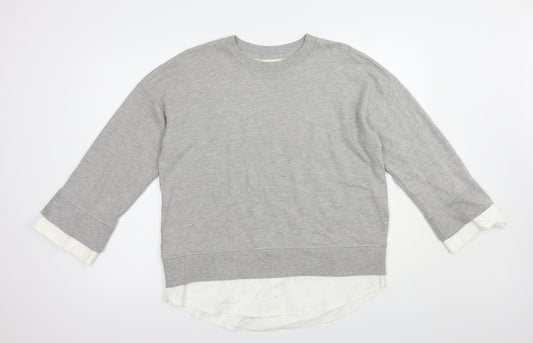 NEXT Womens Grey  Cotton Pullover Sweatshirt Size 10  Pullover